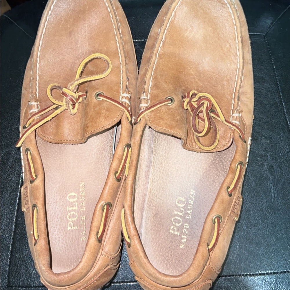 Brown polo Ralph Lauren loafers